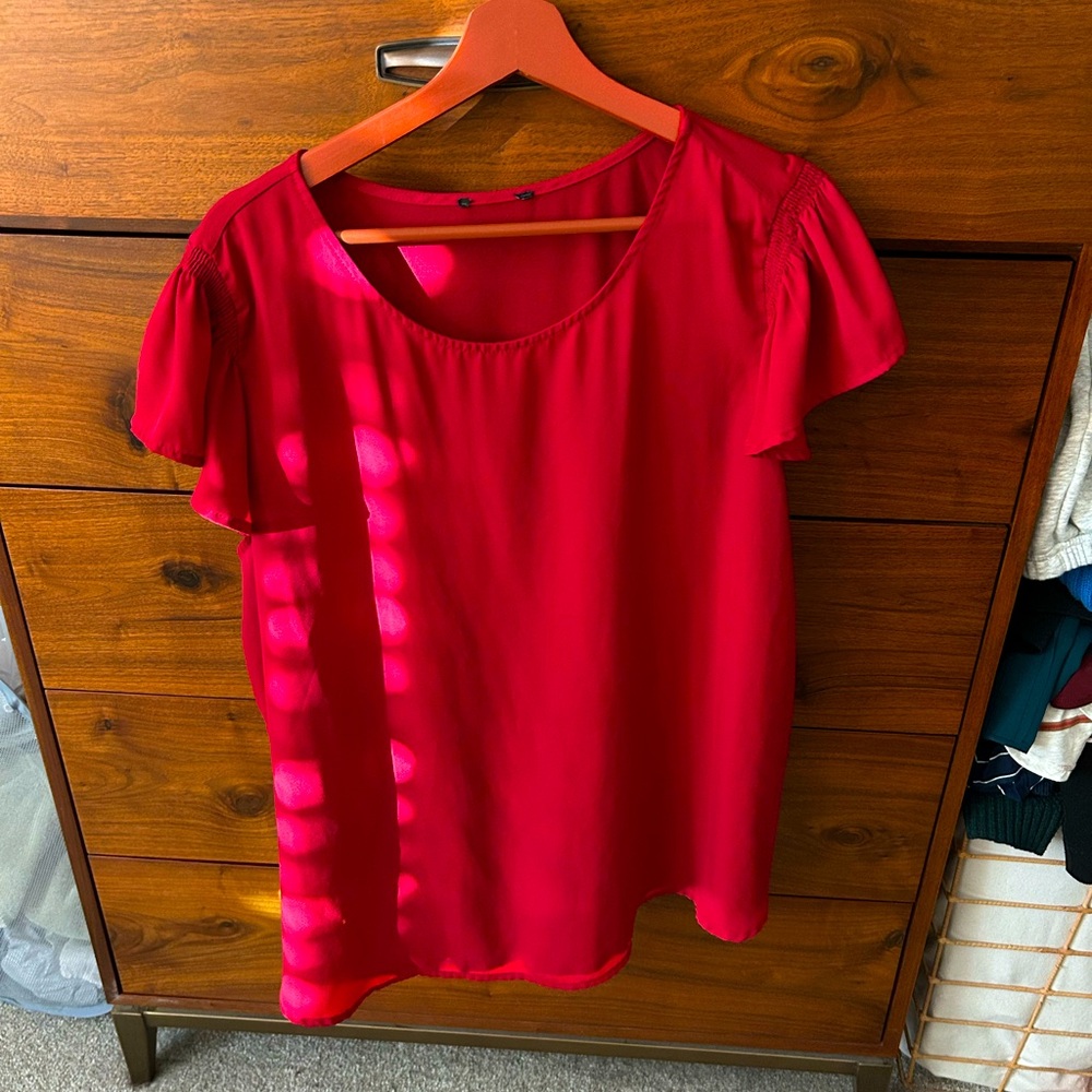 Papermoon plus 2x red blouse